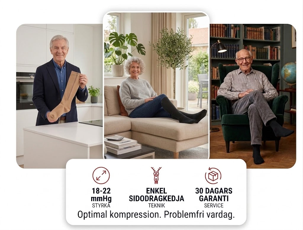 Ceviro – Kompressionsstrumpa med Dragkedja